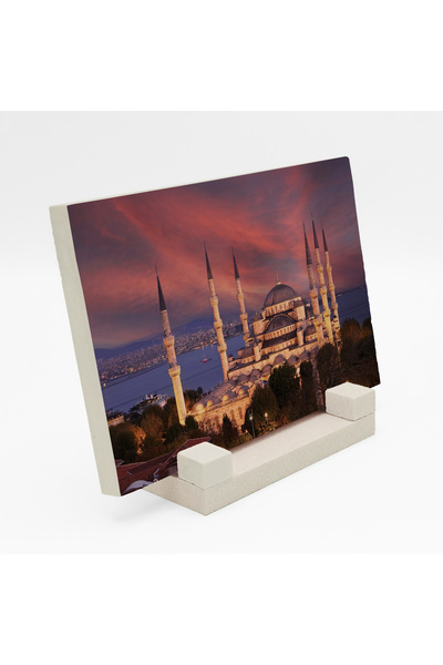 Sadrazam Πέτρινη Επιφάνεια Γραφείου με Εκτύπωση Τζαμιού Σουλτάνου Αχμέτ 10x15...