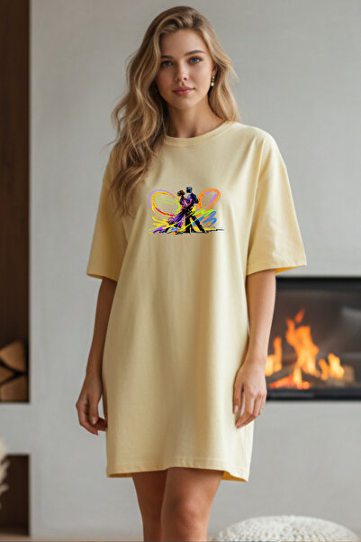 Pink Sky Γυναικείο μπλουζάκι με κοντό μανίκι και λαιμόκοψη, μεγάλο μέγεθος, ν...