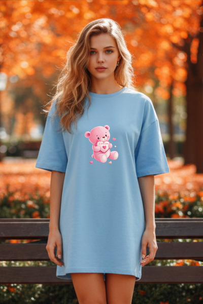 Pink Sky Γυναικείο μπλουζάκι με κοντό μανίκι και λαιμόκοψη, μεγάλο μέγεθος, ν...