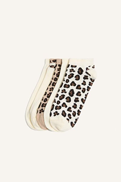 DeFacto Γυναικείες κάλτσες με στάμπα ζώων, 5 τεμαχίων, βαμβακερές κάλτσες-μπο...