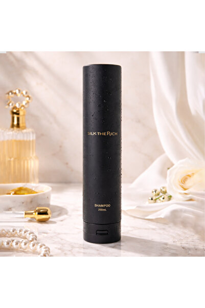 SILK THE RICH شامبو أسود لإصلاح فروة الرأس وتقويته