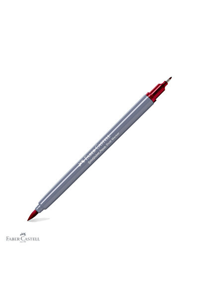 Faber Castell Marker solubil Faber-Castell Goldfaber cu vârf dublu, roșu musc...