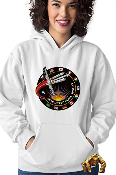 OEM Γυναικείο Φούτερ με Κουκούλα με Σήμα Αποστολής Διαστημοπλοίου  "Πρόγραμμα...