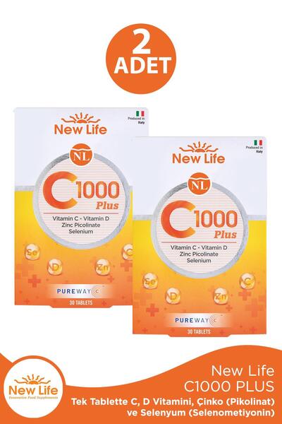 New Life C 1000 Plus 30 Tablets 2 Pieces