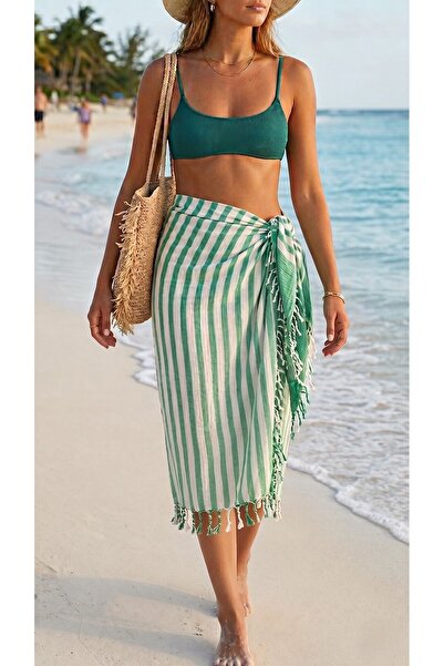 Mujo Home Collection Πετσέτα μπάνιου/παραλίας 2 στρώσεων από μουσελίνα - Πεστ...