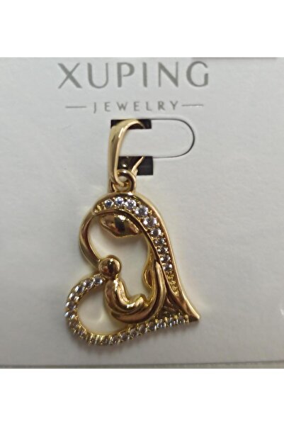 neval dizayn Xuping Jewelry 14K Altın Kaplama XP Damgalı Anne çocuk figürlü Z...