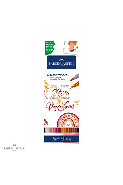Faber Castell Set de 6 markere solubile cu două capete de la Faber-Castell Go...
