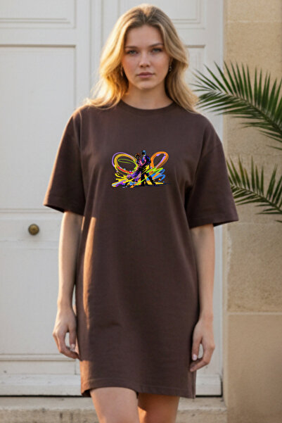 Pink Sky Γυναικείο μπλουζάκι με κοντό μανίκι και λαιμόκοψη, μεγάλο μέγεθος, ν...