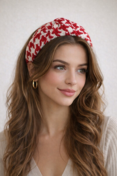 HALHALMILL Red crowbar patterned knot crown