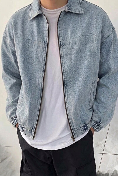 COOL TARZ Ανδρικό μπουφάν Bomber Oversize με φερμουάρ, βασικό, καθημερινό και...