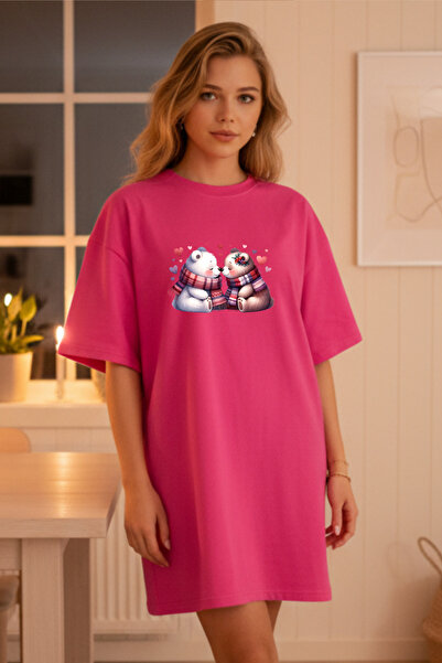 Pink Sky Γυναικείο μπλουζάκι με κοντό μανίκι και λαιμόκοψη, μεγάλο μέγεθος, ν...