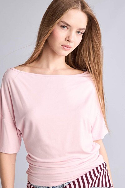 DeFacto Χαλαρό κοντομάνικο μπλουζάκι. H7189AX26SM