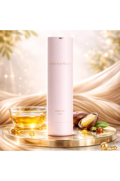 SILK THE RICH pink Hair Oil URB Deep Nourishing Oil Shiny Hair