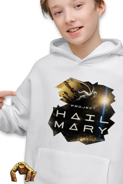 OEM Παιδικό Φούτερ για Αγόρια με Κουκούλα - Πρότζεκτ  "Χάι Μέρι " Διαστημόπλο...