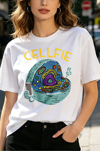 Fleck Womens T Shirts Cellfie Cell Biology Art Graphic Tee Casual Style