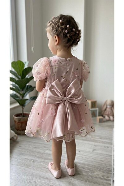 BİLGEN Style Εορταστικό φόρεμα για κορίτσια (ΚΑΛΟΚΑΙΡΙΝΟ) Βαμβακερό 3D τρισδι...