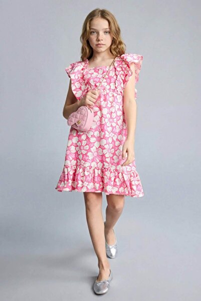 DeFacto Αμάνικο φόρεμα με λινό στυλ για κορίτσια H3777A826SM