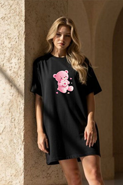 Pink Sky Γυναικείο μπλουζάκι με κοντό μανίκι και λαιμόκοψη, μεγάλο μέγεθος, ν...