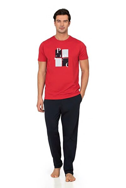 Pierre Cardin Ανδρικό σετ πιτζάμες από 100% βαμβάκι, χτενισμένο βαμβάκι, με σ...