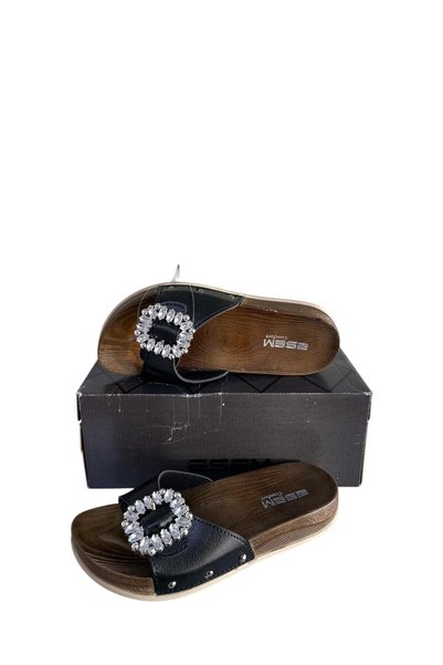 Akınal Bella Akinal Esem Black Stone Orthopedic Daily Slippers