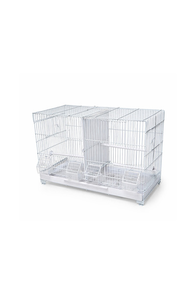 Dayang 59cm Stackable Bird Breeding Cage - Double Divider for Privacy, 4 Feed...