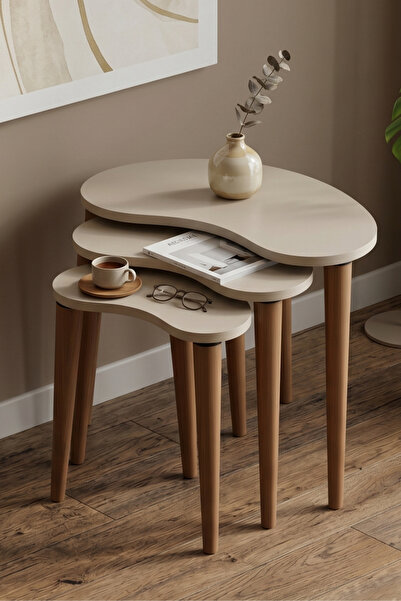 Monte Sehpa Bean 3'lü Zigon Sehpa