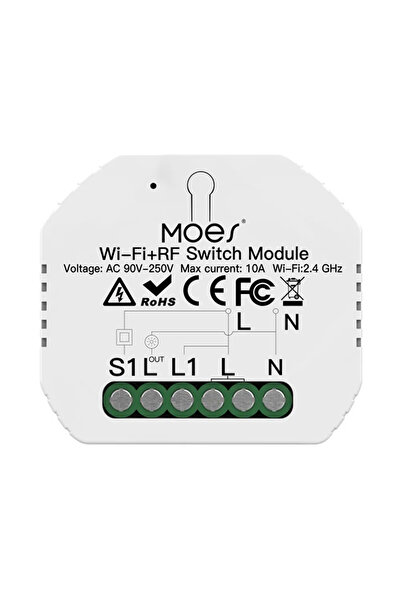 MoesHouse Releu inteligent smart WiFi cu 1 canal, DIY, compatibil Tuya/SmartLife