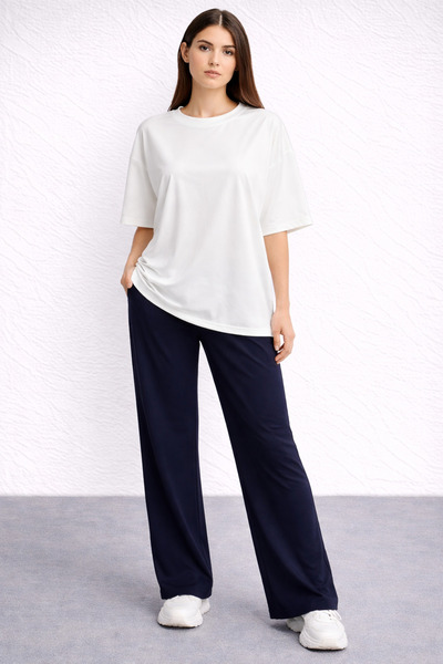 ZAVIXO Women's Oversize 2-Piece Set 100% Cotton Soft Fabric Comfortable Combi...