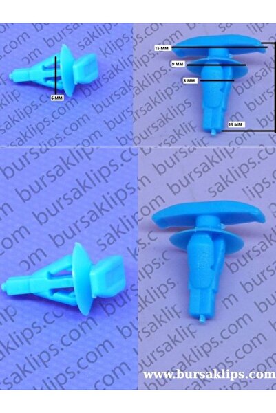 bursaklips 5347- مشبك هوندا ونيسان أزرق 91568-Tr0-003 01553-09311 (10 قطع)