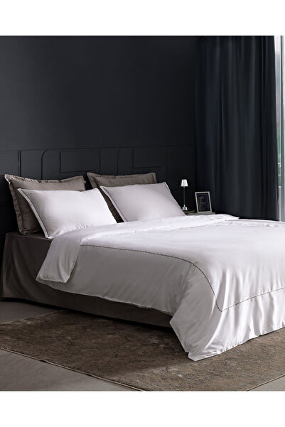 Madame Coco Laila Doppelbett 100% Baumwolle Besticktes Satin-Bettbezug-Set - ...