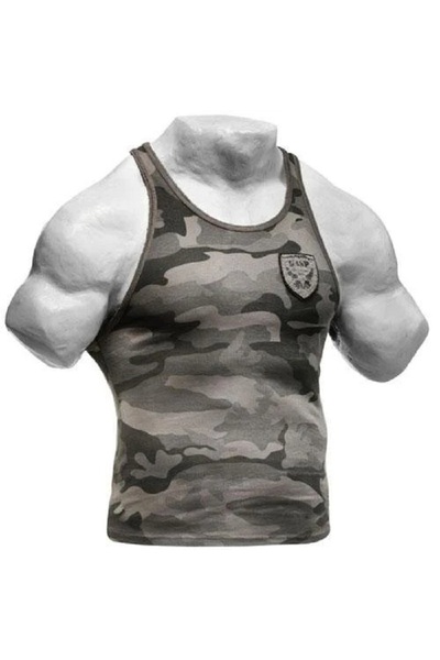 GASP Λιμπρόουντερ με ριμπ υφή και T-back - Γκρι με σχέδιο καμουφλάζ