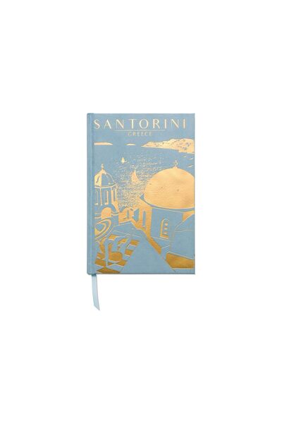 Generic Design Works Suede Hardcover Travel Notebook, Lined Paper, Santorini ...