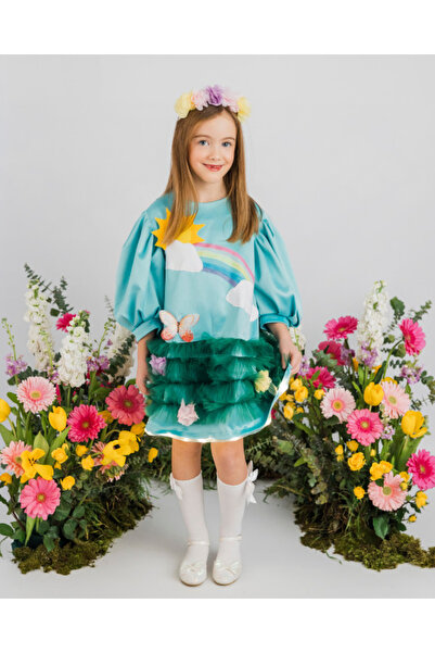 fustite cu luminite Μικρό Ανοιξιάτικο Φόρεμα με Φωτάκια - 5-6 ετών (110-116 εκ.)