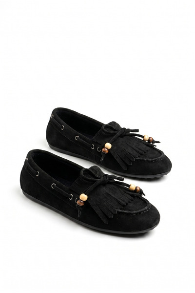 GİAMGİA STORE Παπούτσια Loafer από σουέντ με λεπτομέρειες από φούντες και χάν...