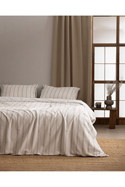 Madame Coco Linda Gestreiftes Einzelbett 100% Baumwolle Gewaschenes Seersucke...