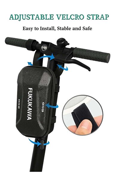 FUKUKAWA Handlebar Storage Bag 2L Waterproof EVA Hard Shell Front Hanging Case