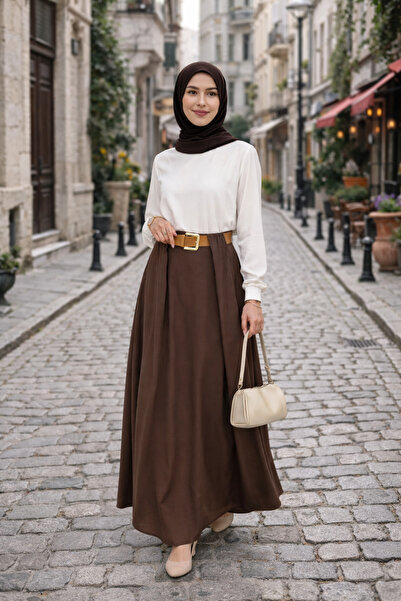 winmoda ΦΟΥΣΤΑ TESETTÜR ΜΕ ΖΩΝΗ / ΥΦΑΣΜΑΤΙΝΗ ΦΟΥΣΤΑ ΜΑΞΙ ΜΕ ΥΦΗ ΚΑΙ ΥΛΙΚΟ ΣΥΝ...