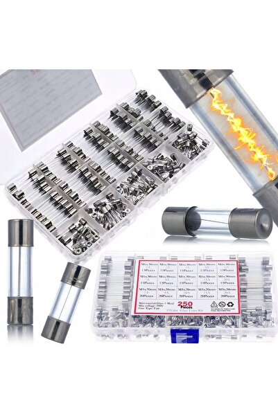 Rosfix Set de siguranțe FuseBox Pro 250 – Siguranțe rapide din sticlă |   250...