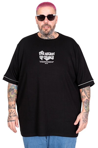 ModeXL Μπλουζάκι Mode XL Μεγάλου Μεγέθους The Secret U26220 ΜΑΥΡΟ