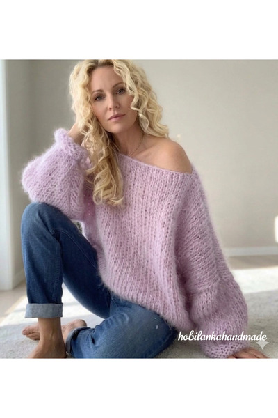 hobilanka Χειροποίητο πλεκτό πουλόβερ