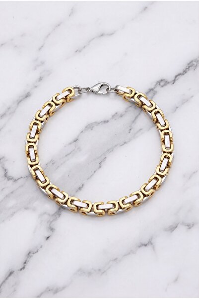 FerizZ Steel Two Color King Men's Bracelet Eblk-532