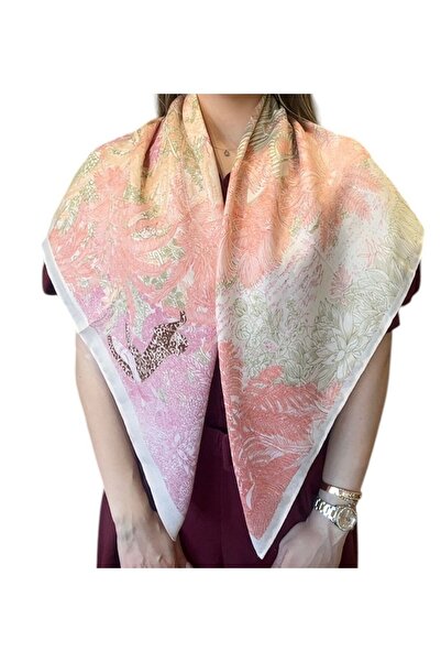 BYYEŞO Σάλι με σχέδιο φοίνικα 90*90 Ροζ