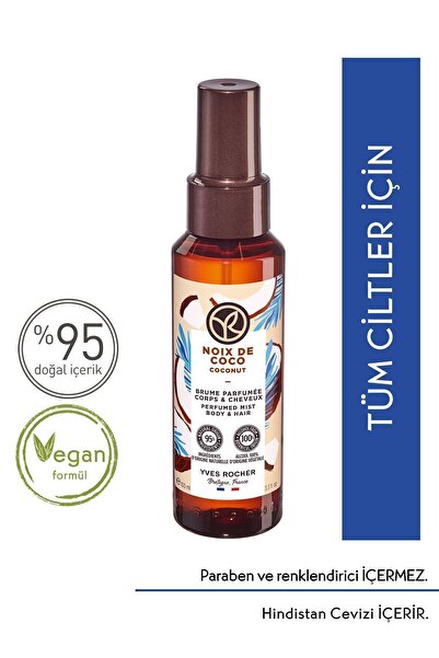 Yves Rocher Hindistan Cevizi Saç ve Vücut Spreyi 100 ml - Şampuan Masaj Fırça...