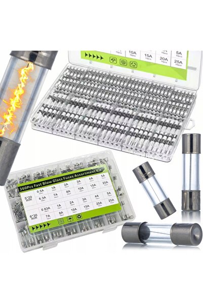 Rosfix FuseSet Max360 – Set de siguranțe din sticlă |   360 bucăți 5x20+6x30m...
