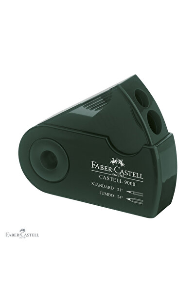 Faber Castell Ascuțitoare dublă Faber-Castell, din plastic cu recipient, form...