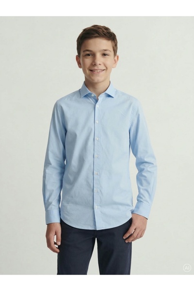 Jack & Jones Μακρυμάνικο πουκάμισο, Αγόρια, AXEL, Κανονική εφαρμογή, Μπλε, 12...