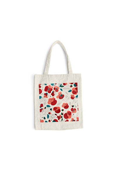 Intelli Sacosa bumbac pentru cumparaturi cu manere lungi, Flowers Collection,...
