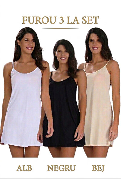 TOSKI Σετ 3 παντοφλών – λευκές, μαύρες και μπεζ