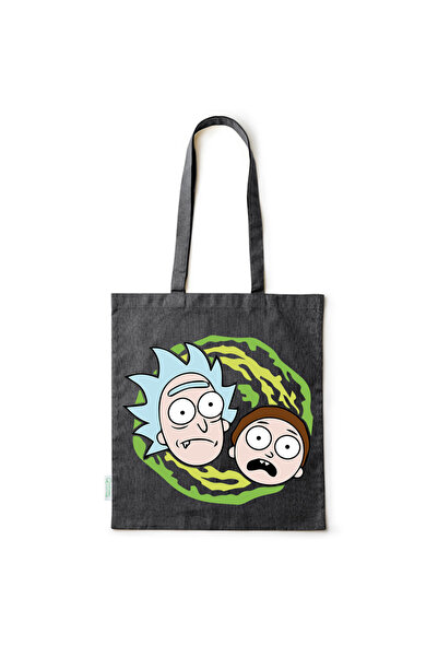 Intelli ® Eco-friendly Cotton shopping bag with long handles, Rick and Morty,...
