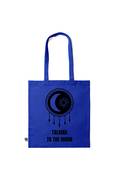 Intelli ®   Οικολογική βαμβακερή τσάντα αγορών με μακριές λαβές, Συνομιλώντας...